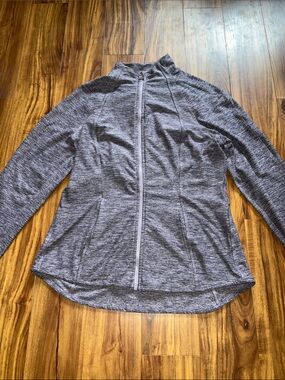 Yogalicious Lux heathered purple zip up jacket size XL